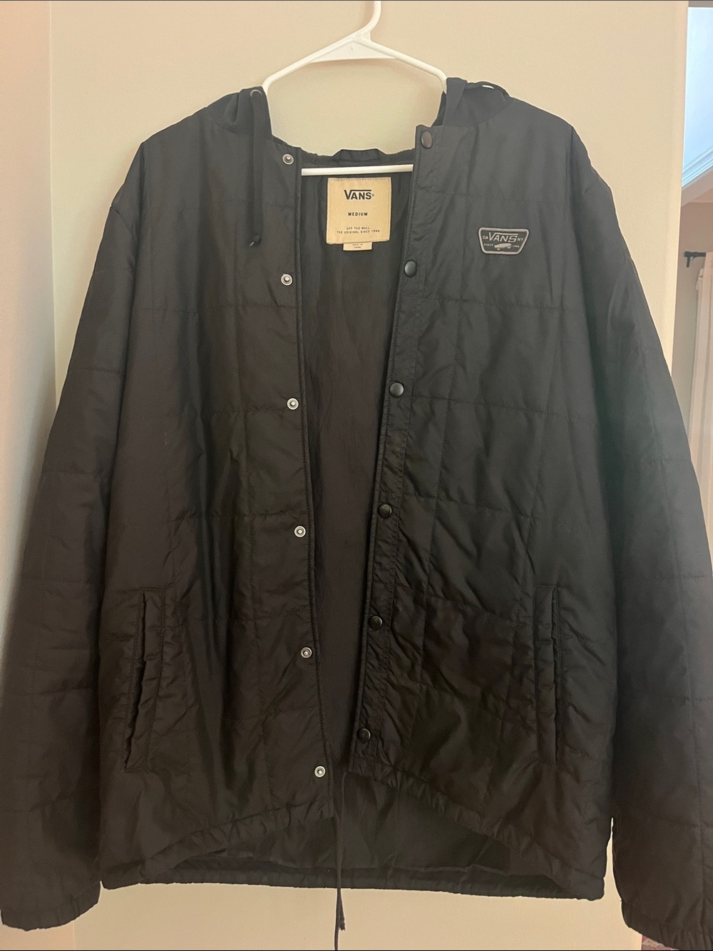Vans Black Hooded Puffer Jacket